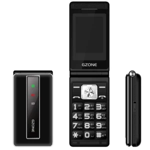 Téléphone portable à rabat 2.4 pouces, 2G, GSM, double Sim, MP3, grand bouton poussoir, cadran de vitesse, double torche, à clapet pour personnes âgées