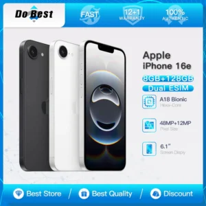 Téléphone portable d'origine Apple iPhone 16e (SE4) 5G 6.1 "OLED 128/256GB ROM Apple A18 puce hexa-core NFC double ESIM iOS téléphone portable